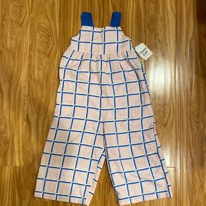 Brand new with tags pink and blue wide leg cropped jumpsuit